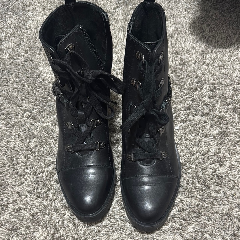 Karl Lagerfeld Black Combat Boots